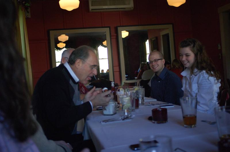 tom sinopoli, kevin holmes, miranda sehl at table