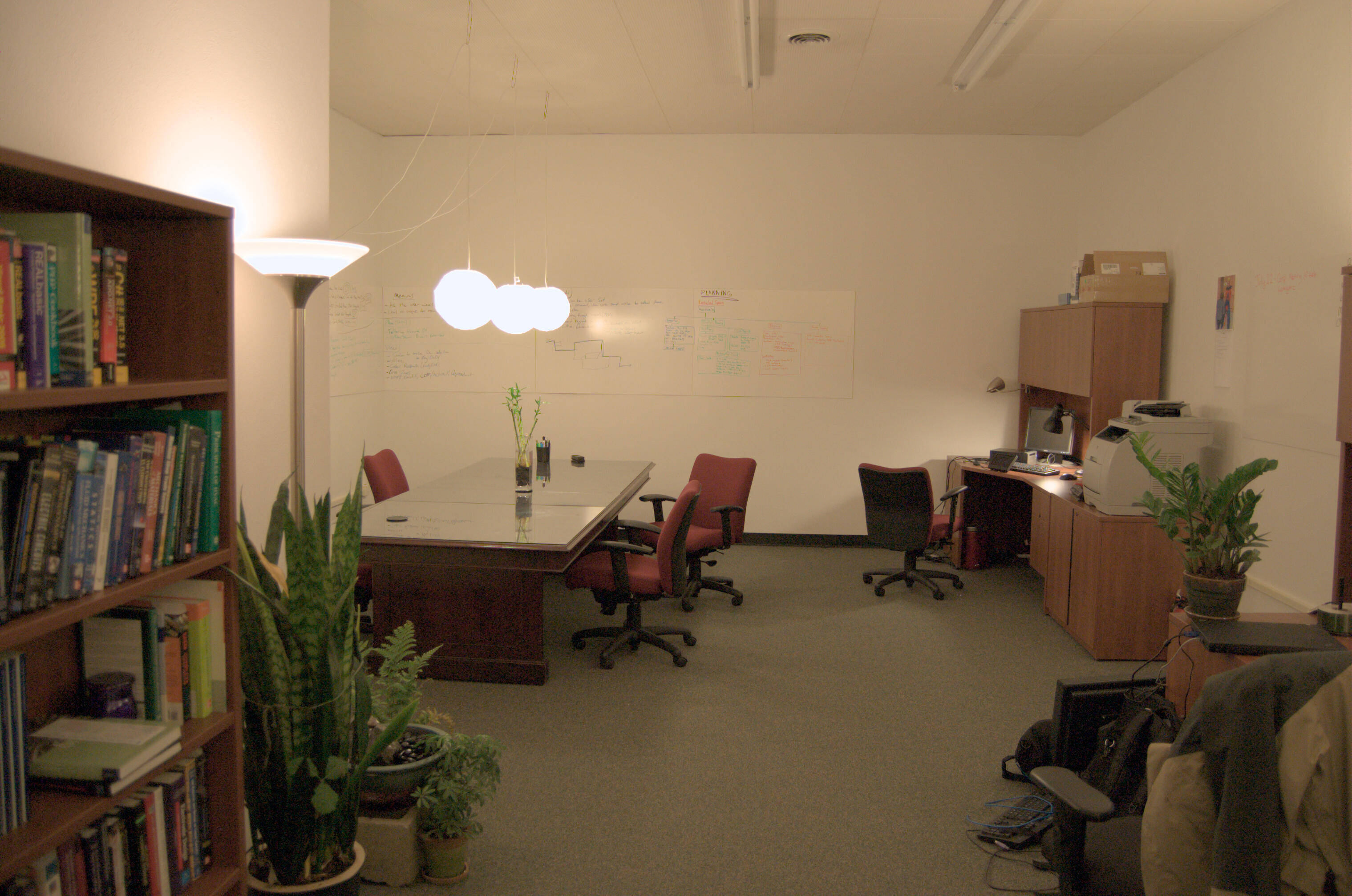 conference area and library at drywall lane